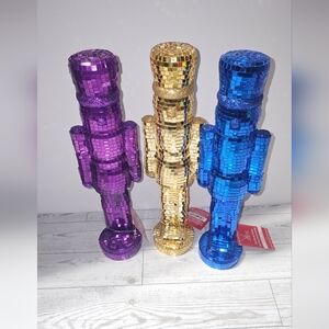 Sequin Nutcracker Set - Purple, Gold & Blue